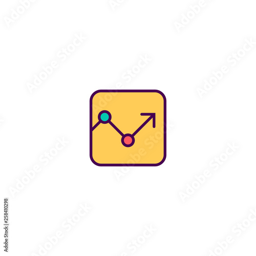 graph icon line design. Business icon vector design