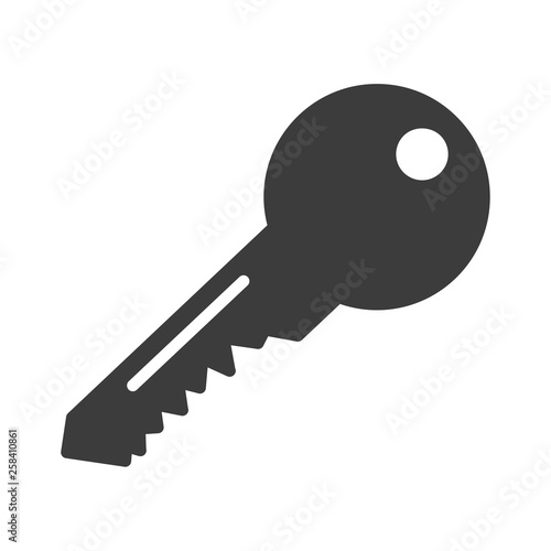 Key vector icon in modern flat style isolated. Key can support is good for your web design.