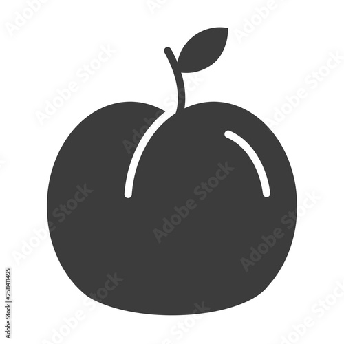 Peach vector icon in modern flat style isolated. Peach can support is good for your web design.