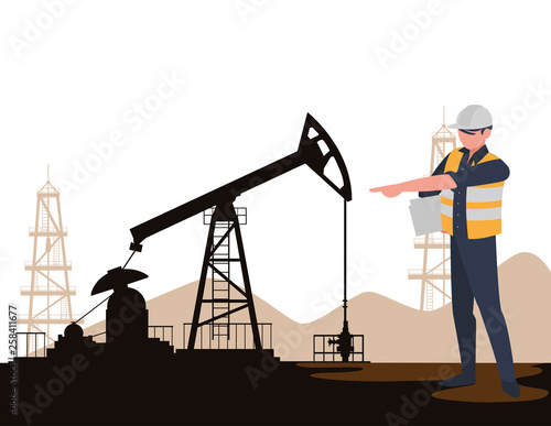 oil industry worker avatar character