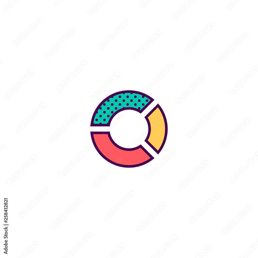 pie chart icon line design. Business icon vector design pie chart icon line design. Business icon vector design