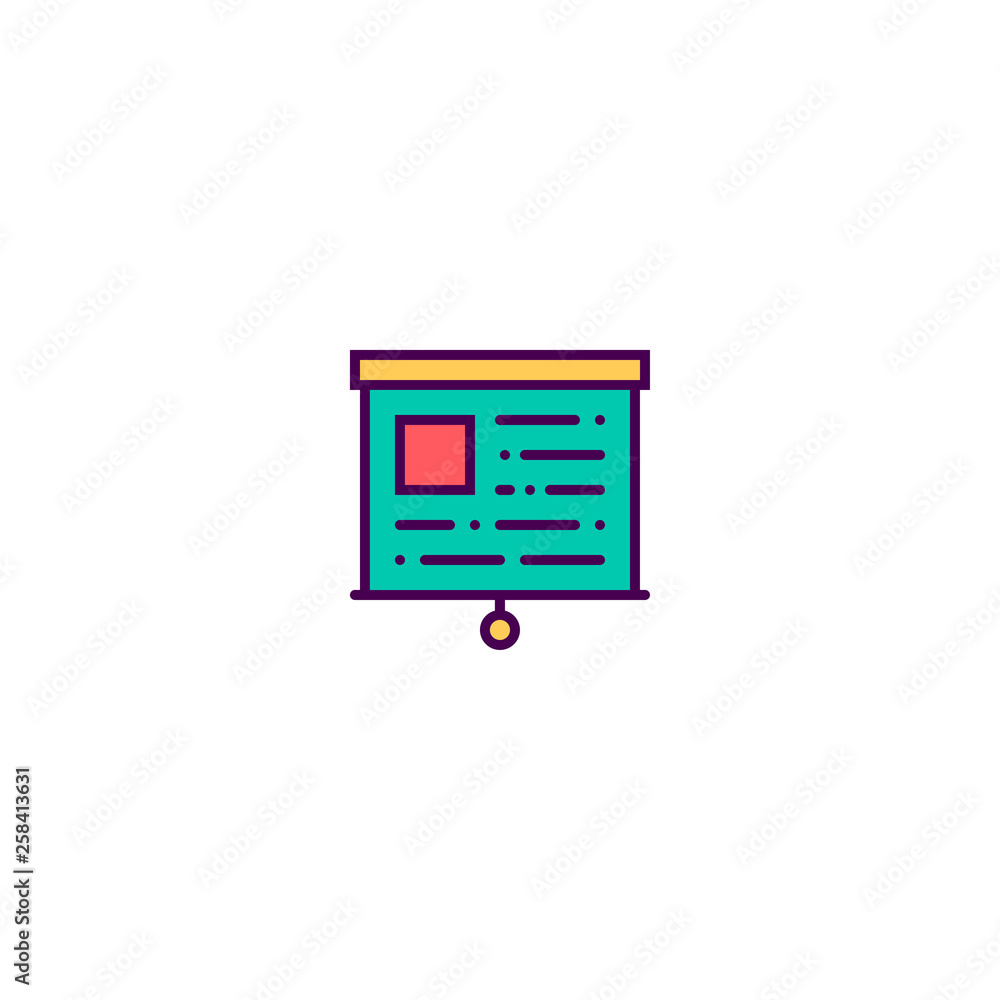 presentation icon line design. Business icon vector design presentation icon line design. Business icon vector design