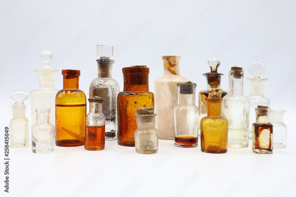 Antique Medicine Bottles, 1800s Victorian Era