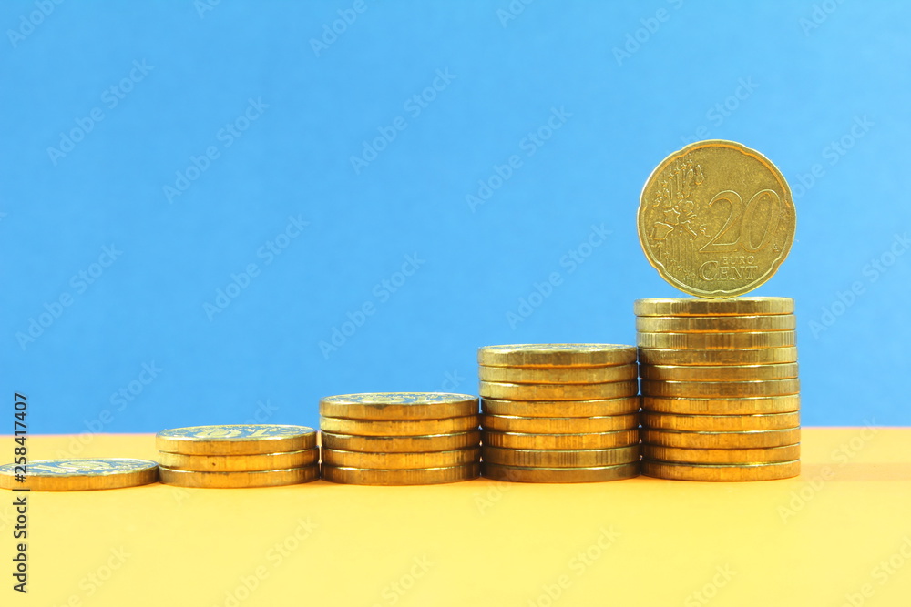 Coins, money payment. Metallic golden color. Coins, money payment. Metallic golden color.