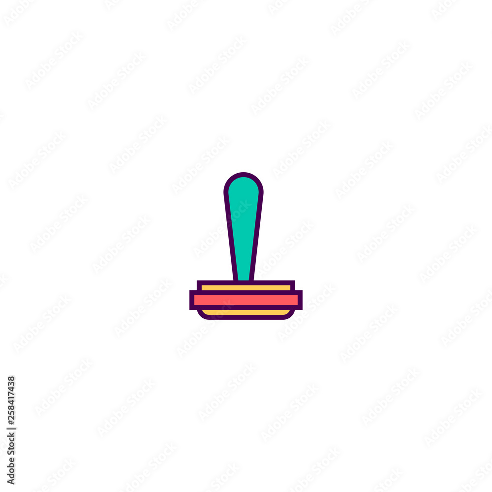 stamp icon line design. Business icon vector design stamp icon line design. Business icon vector design