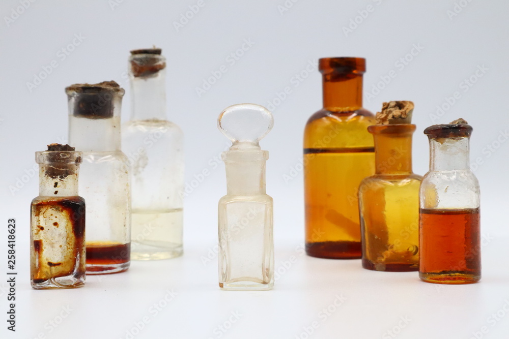 Antique Medicine Bottles, 1800s Victorian Era