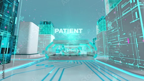 Biotherapy with medical digital technology concept
