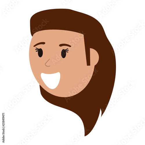 woman smiling face