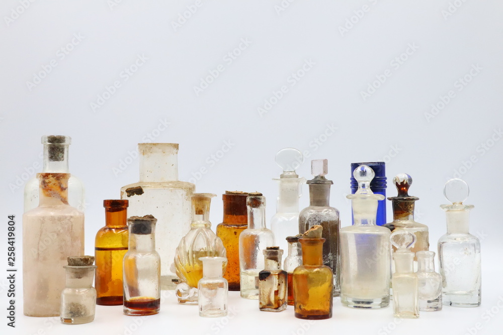Antique Medicine Bottles, 1800s Victorian Era Antique Medicine Bottles, 1800s Victorian Era