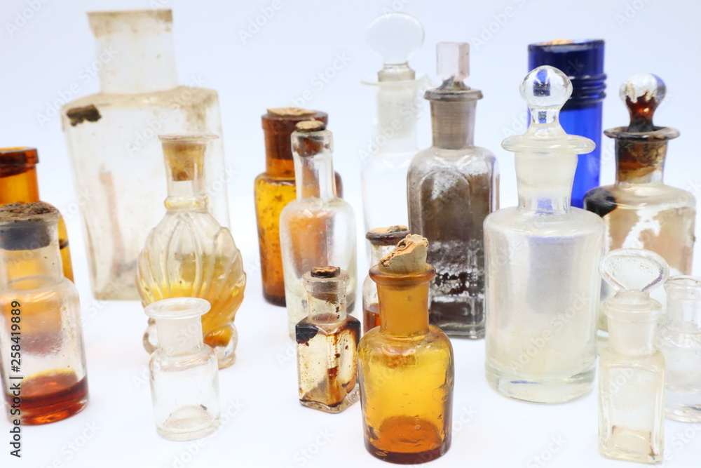 Antique Medicine Bottles, 1800s Victorian Era Antique Medicine Bottles, 1800s Victorian Era