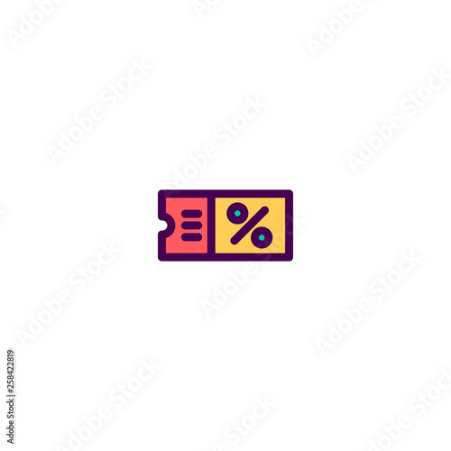 Coupon icon design. e-commerce icon vector design