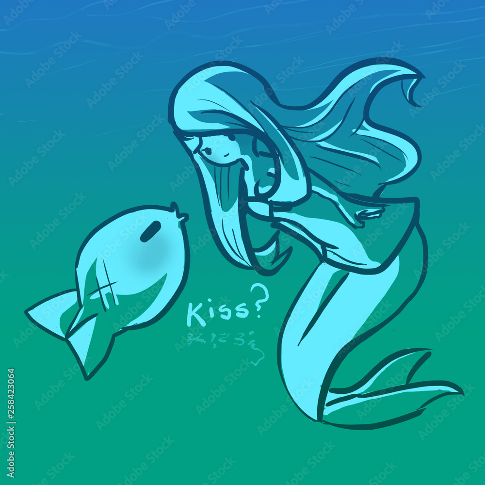 Obraz premium Cute Mermaid