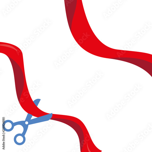 scissors cutting ribbon