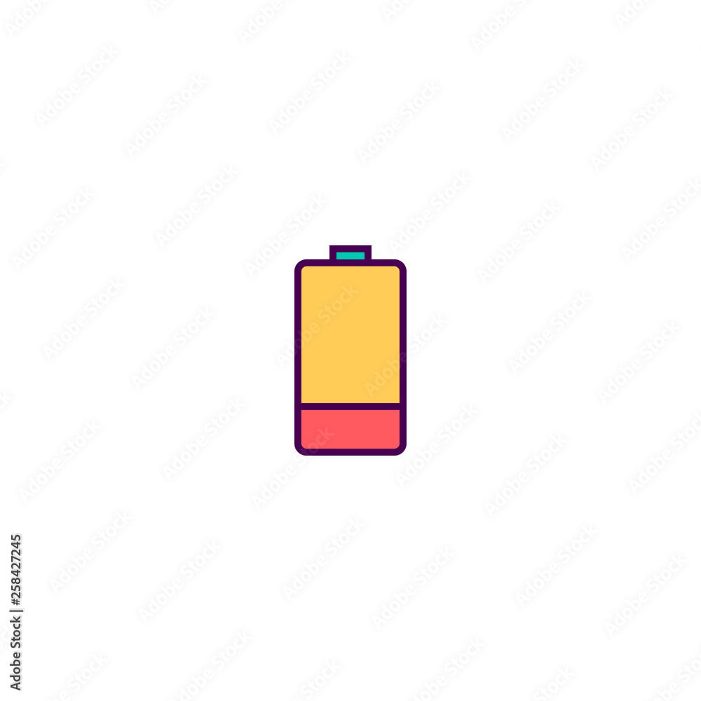 Battery icon design. Essential icon vector design Battery icon design. Essential icon vector design