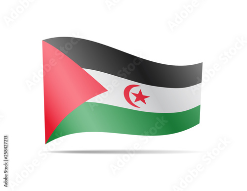 Waving Saharan Arab Democratic Republic flag in the wind. Flag on white vector illustration Free Download Waving Saharan Arab Democratic Republic flag in the wind. Flag on white vector illustration - GFXLoad