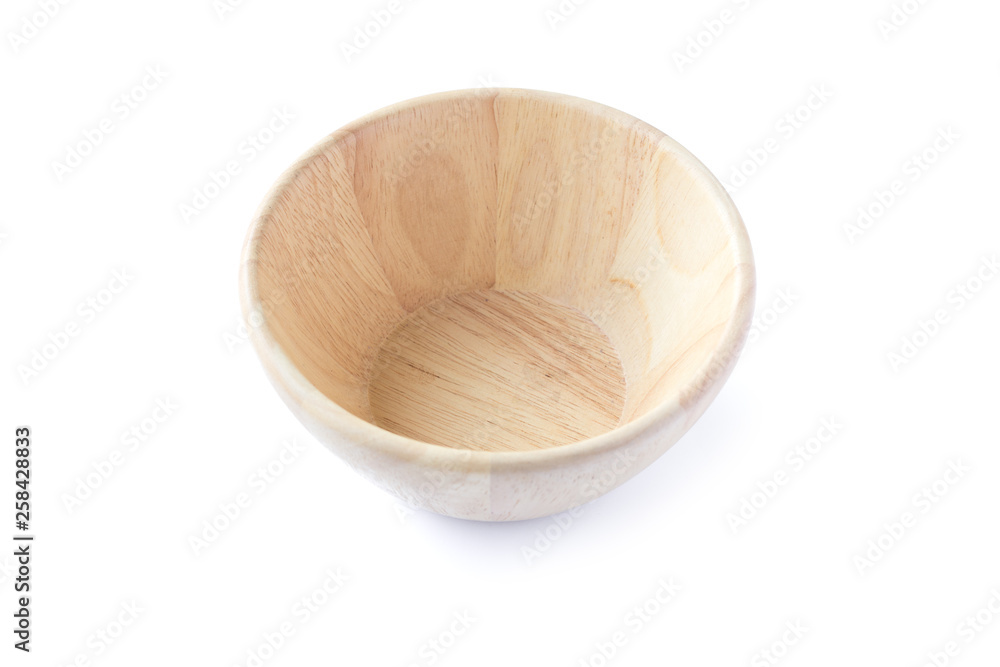 wood bowl an isolated on white background wood bowl an isolated on white background