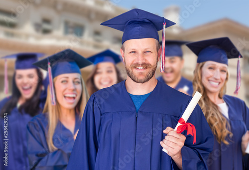 Proud Male Graduate in Cap ...