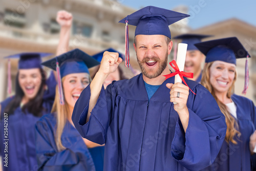 Proud Male Graduate in Cap ...