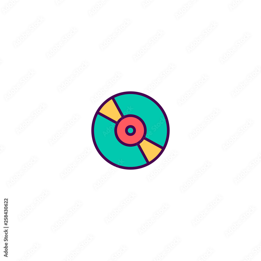 Compact disc icon design. Essential icon vector design Compact disc icon design. Essential icon vector design