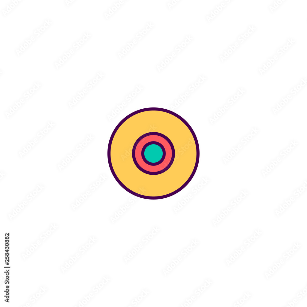 Compact disc icon design. Essential icon vector design Compact disc icon design. Essential icon vector design