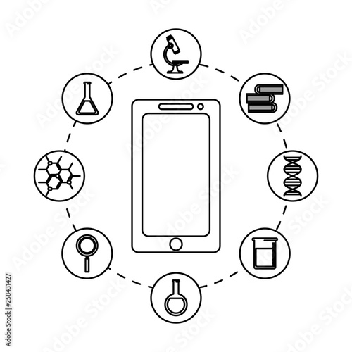 smartphone with telemedicine icons