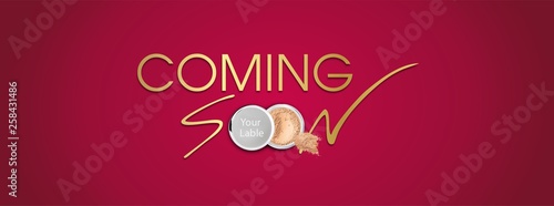 Coming Soon Social Media Banner for Cosmetics Industry 