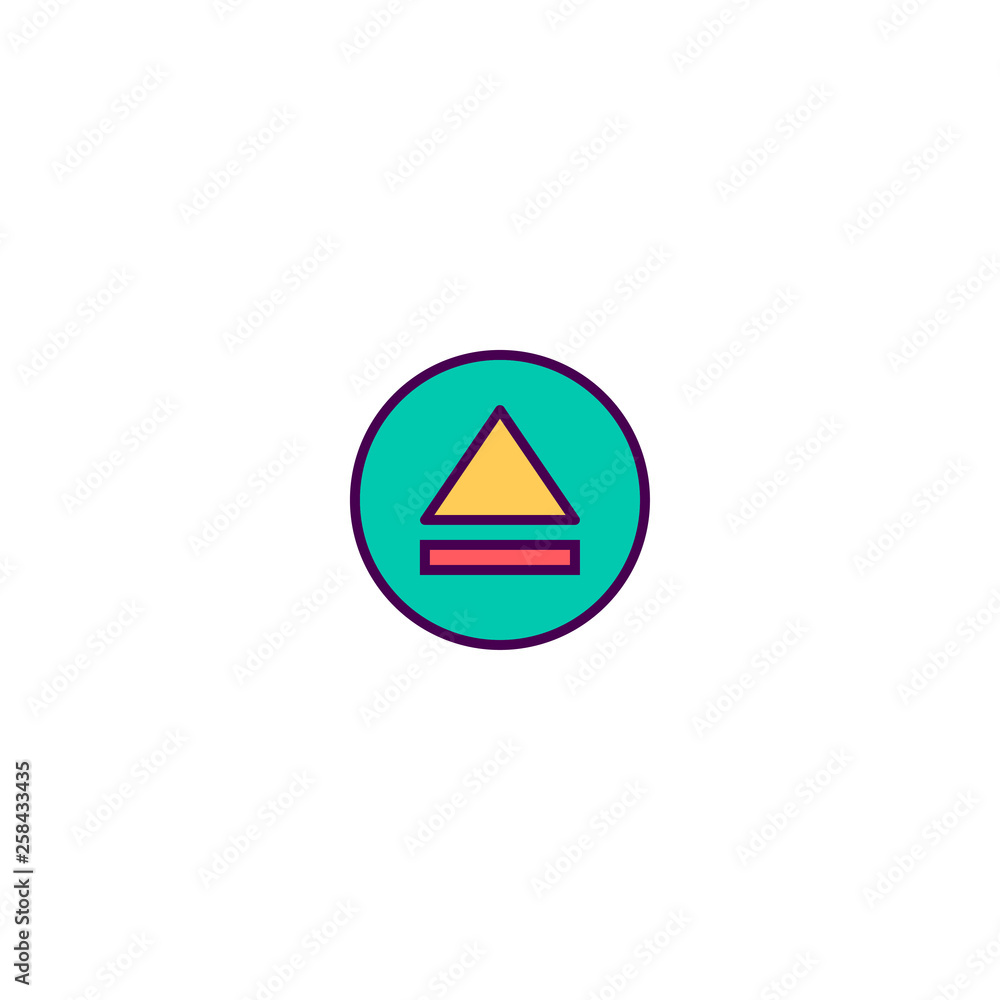 Eject icon design. Essential icon vector design Eject icon design. Essential icon vector design