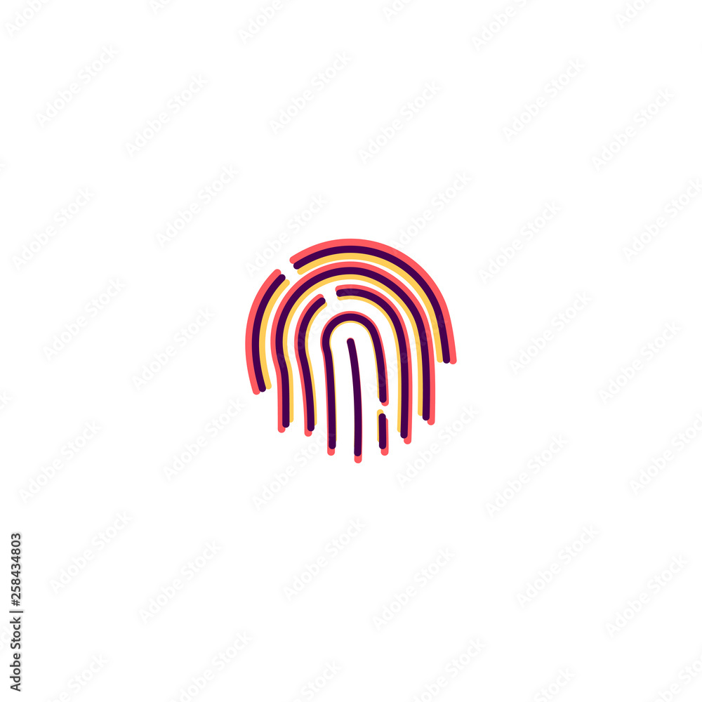 Finger print icon design. Essential icon vector design Finger print icon design. Essential icon vector design