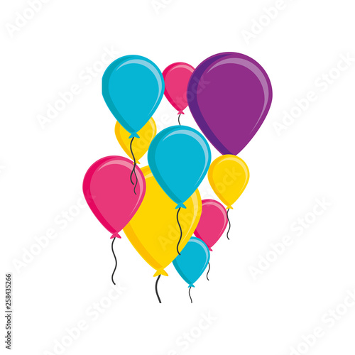 balloons helium isolated icon