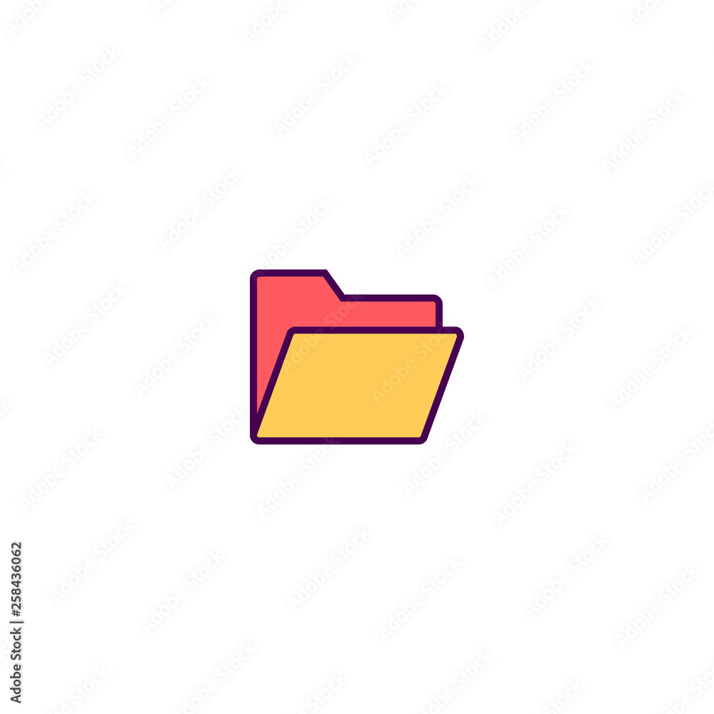 Folder icon design. Essential icon vector design Folder icon design. Essential icon vector design