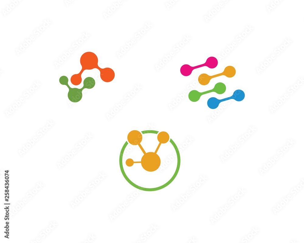 molecule logo vector illustration design molecule logo vector illustration design