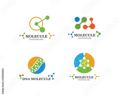 molecule logo vector illustration design