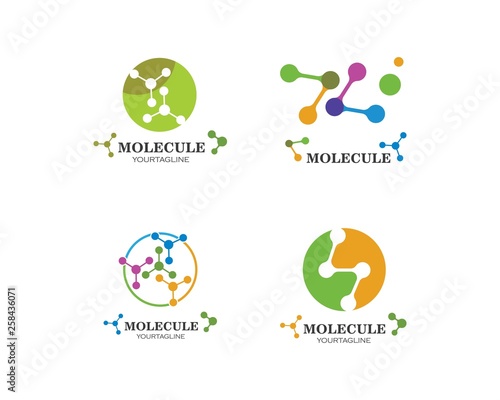 molecule logo vector illustration design