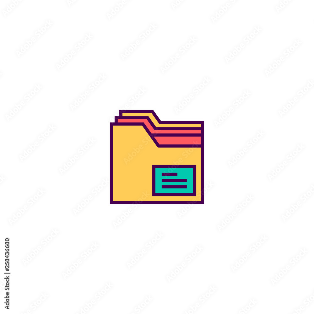 Folder icon design. Essential icon vector design Folder icon design. Essential icon vector design
