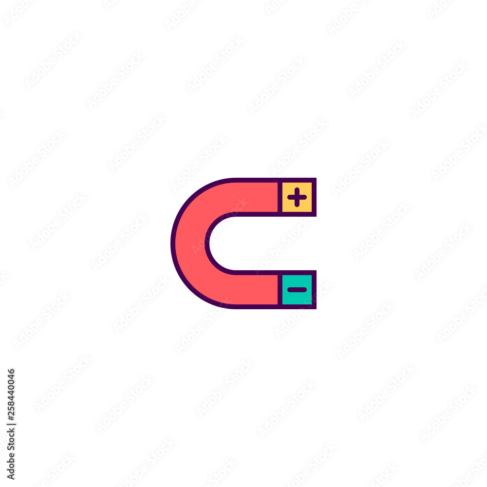 Magnet icon design. Essential icon vector design Magnet icon design. Essential icon vector design
