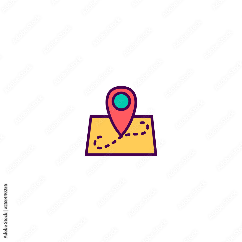 Map location icon design. Essential icon vector design Map location icon design. Essential icon vector design