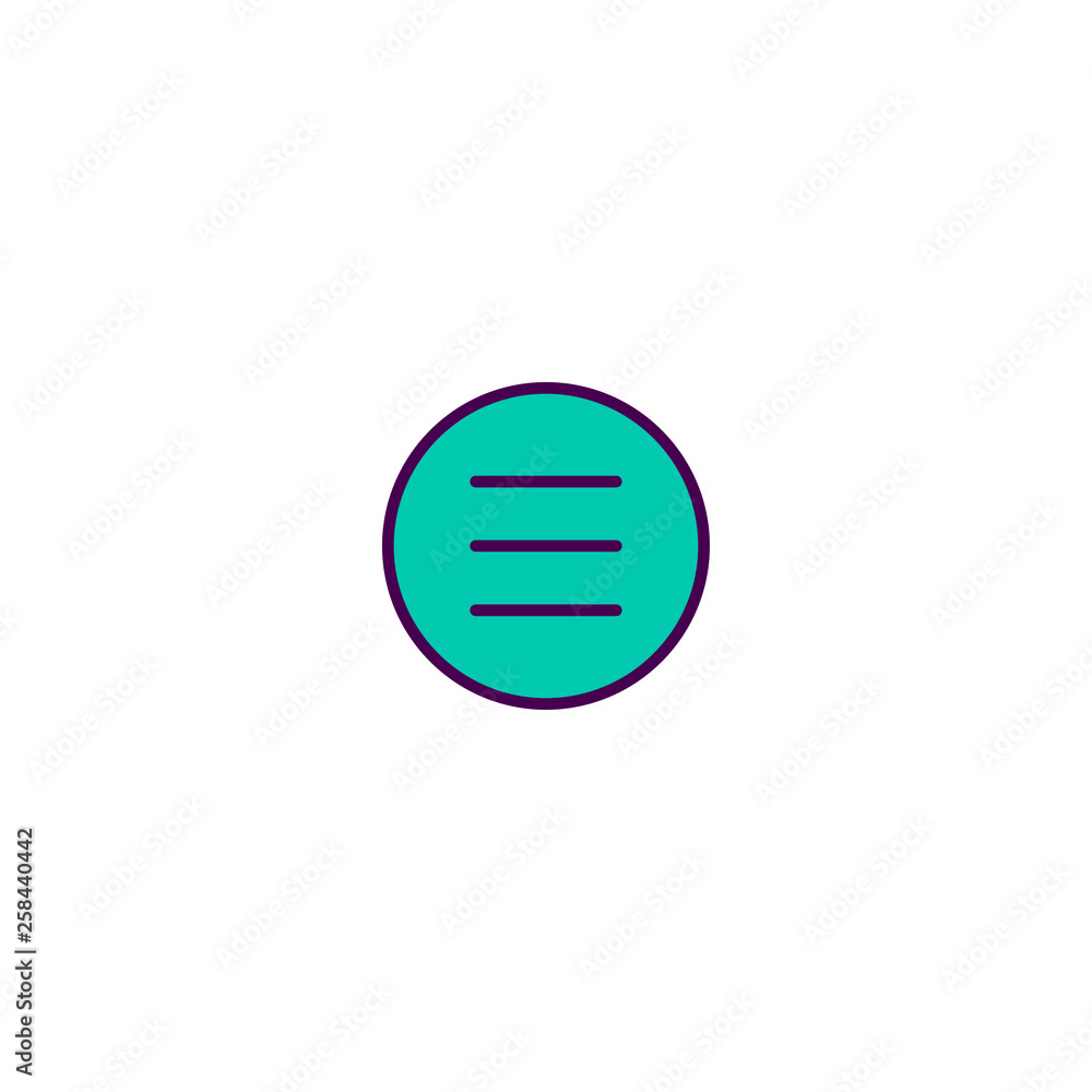 Menu icon design. Essential icon vector design Menu icon design. Essential icon vector design