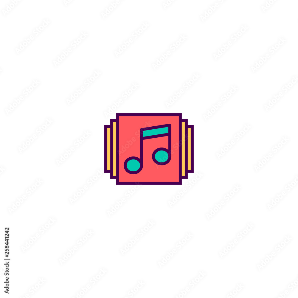 Music player icon design. Essential icon vector design Music player icon design. Essential icon vector design
