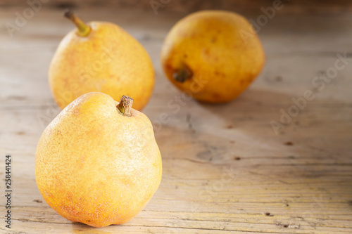 Group of pears on the table