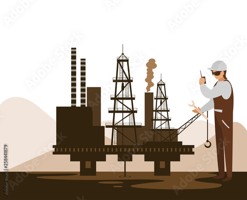 oil industry worker avatar character