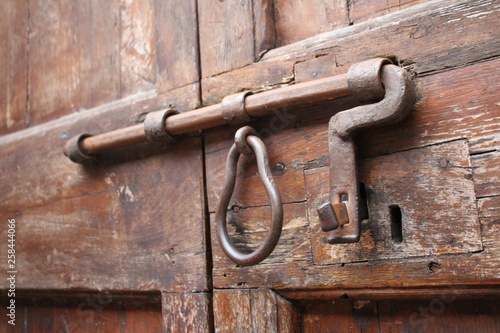 Old Italian wrought iron door latch 