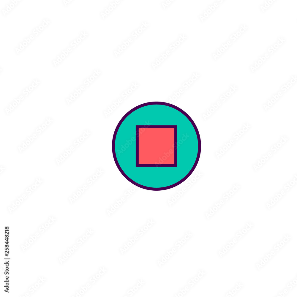 Stop icon design. Essential icon vector design Stop icon design. Essential icon vector design