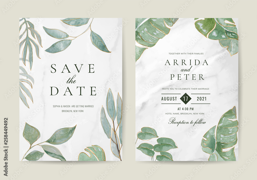 Texture Invite Card Wedding invitation cards with marble texture background,Gold geometric ...