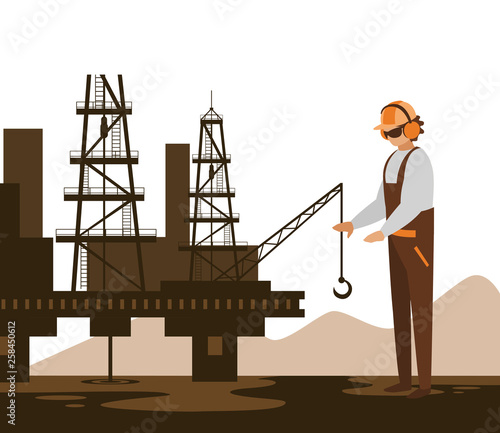 oil industry worker avatar character
