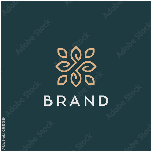 abstract flower logo design