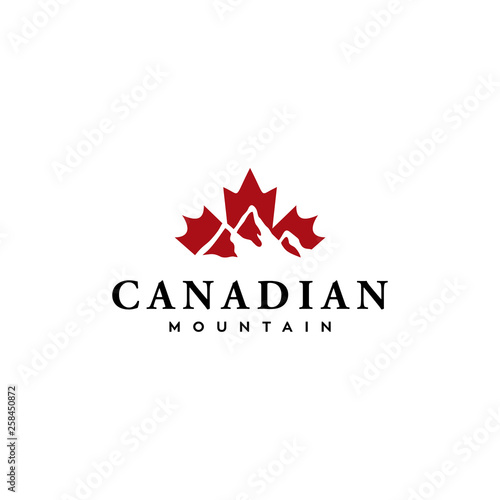 canadian maple mountain logo design