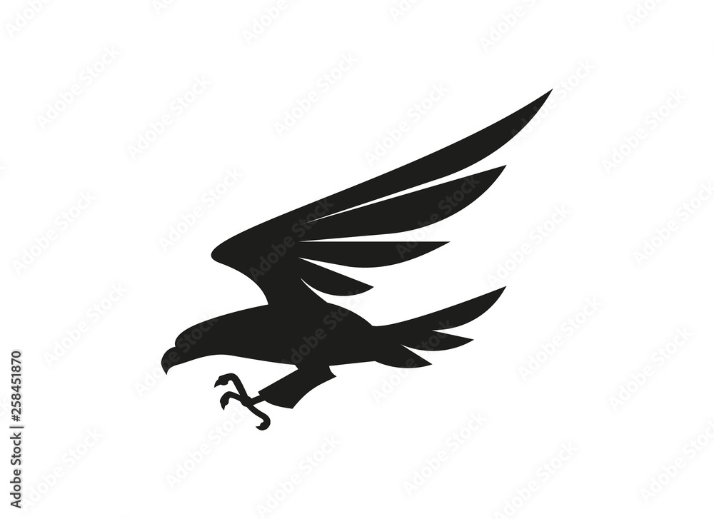 Fototapeta premium Eagle symbol or sign illustration on white background.