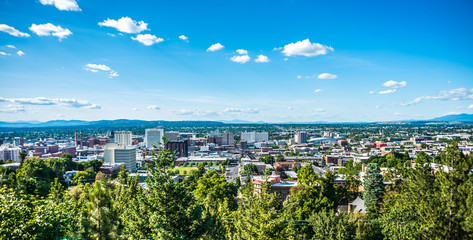 Spokane washington city skyline and spokane valley views