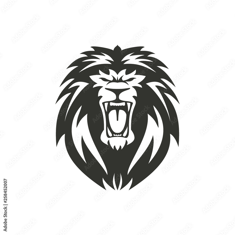 Lion symbol or sign illustration on white background.