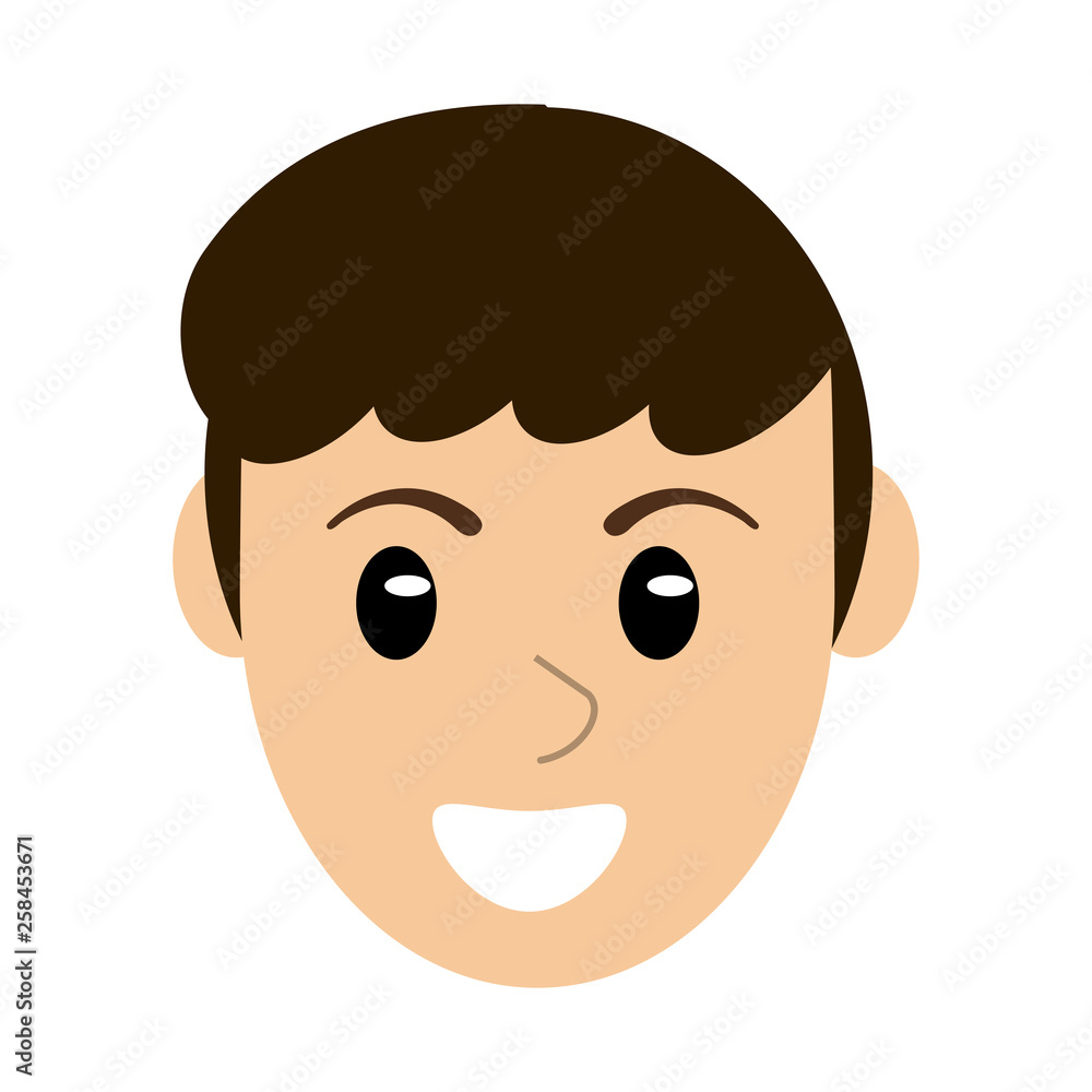 Man smiling face cartoon Man smiling face cartoon
